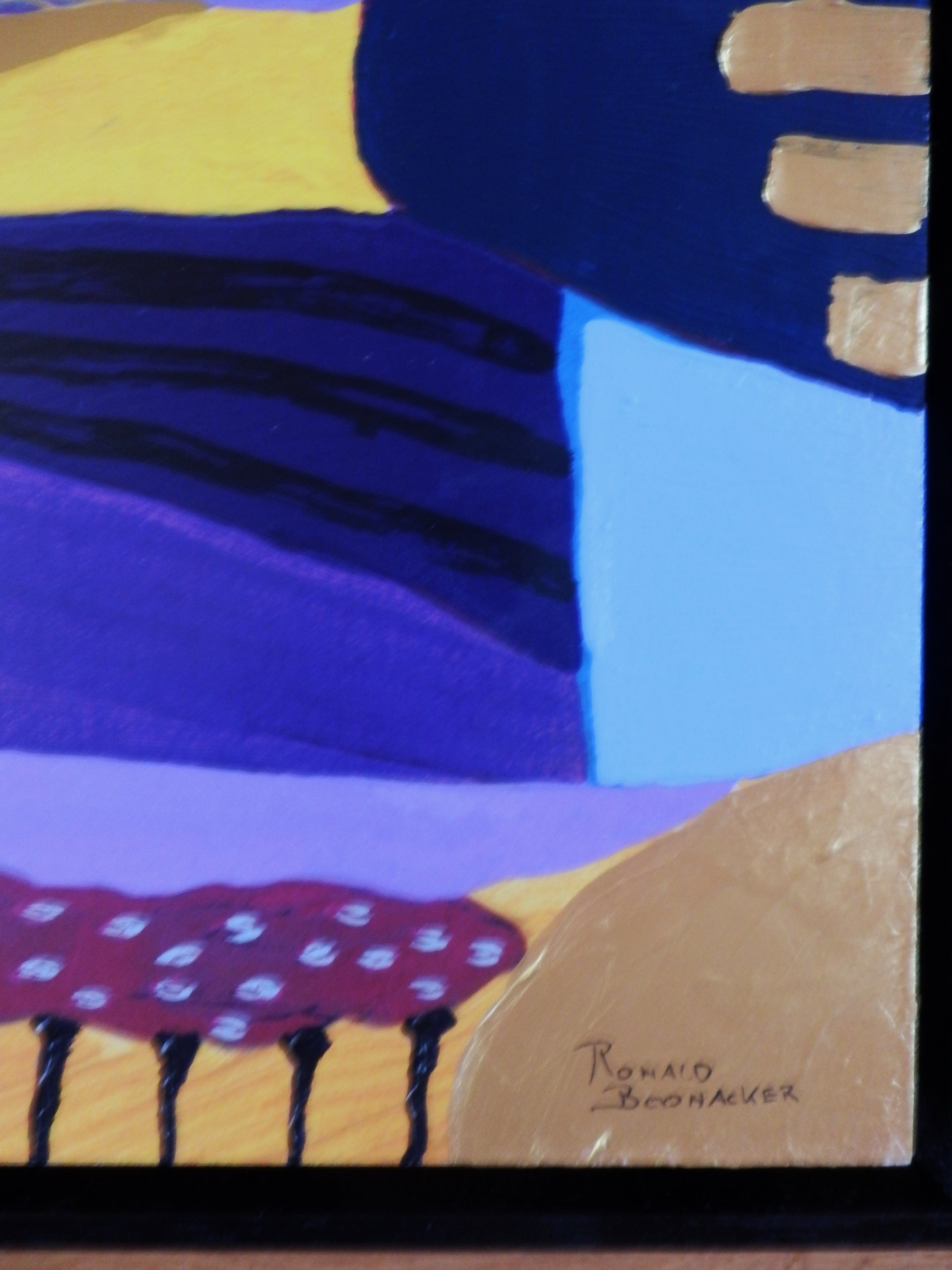 Ronald Boonacker - met Acrylverf opgehoogde Zeefdruk op paneel in fraaie baklijst kopen? Bied vanaf 245!