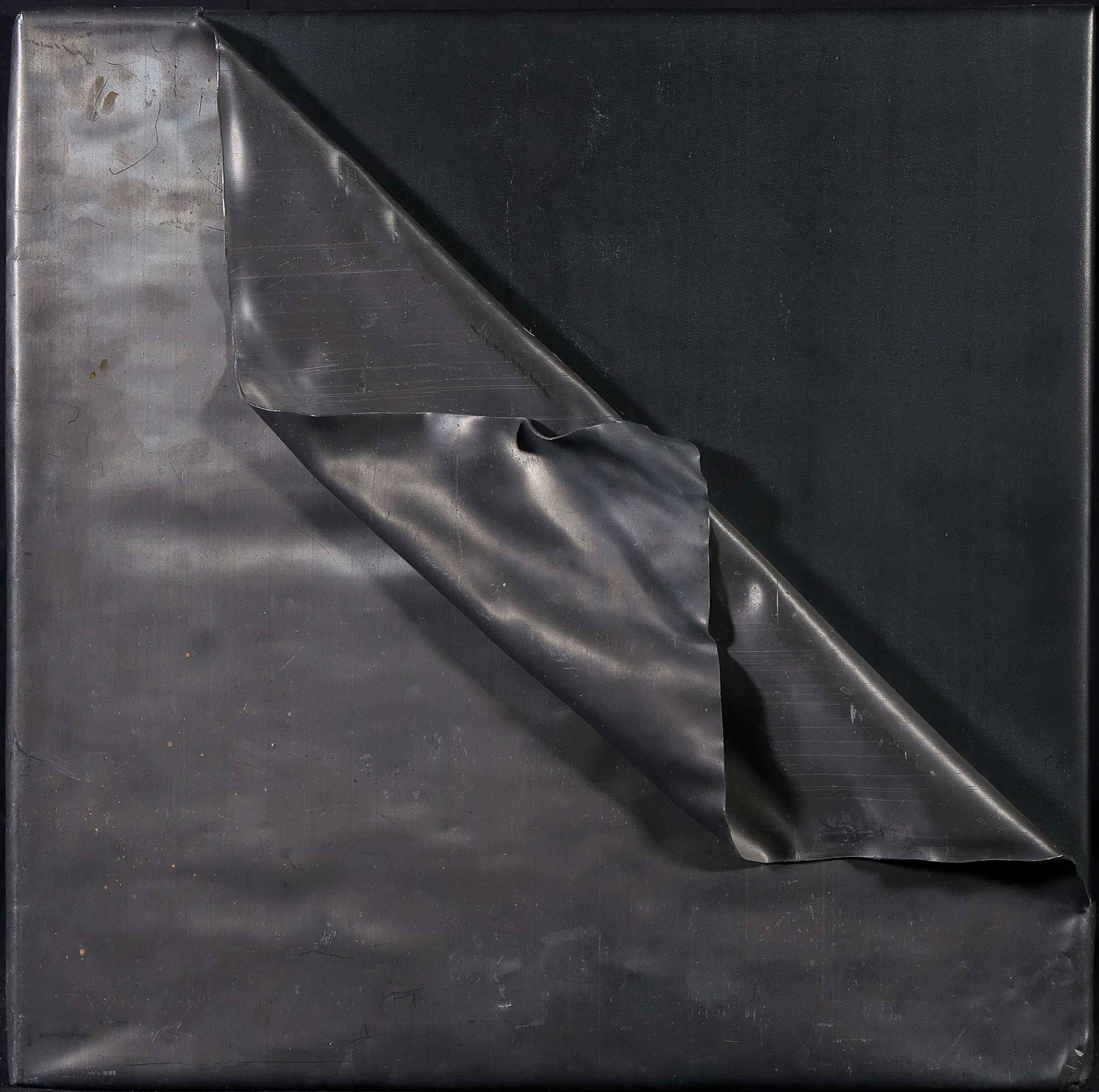 Niet of onleesbaar gesigneerd - Loodsculptuur op vinyl, Abstract zwart kopen? Bied vanaf 1!