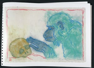 Mark Brusse - Uitgave Twelve monkeys plus one met originele linosnede kopen? Bied vanaf 50!