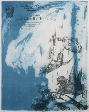 Rien Bakker - Ets, Zonder titel - Ingelijst kopen? Bied vanaf 1!