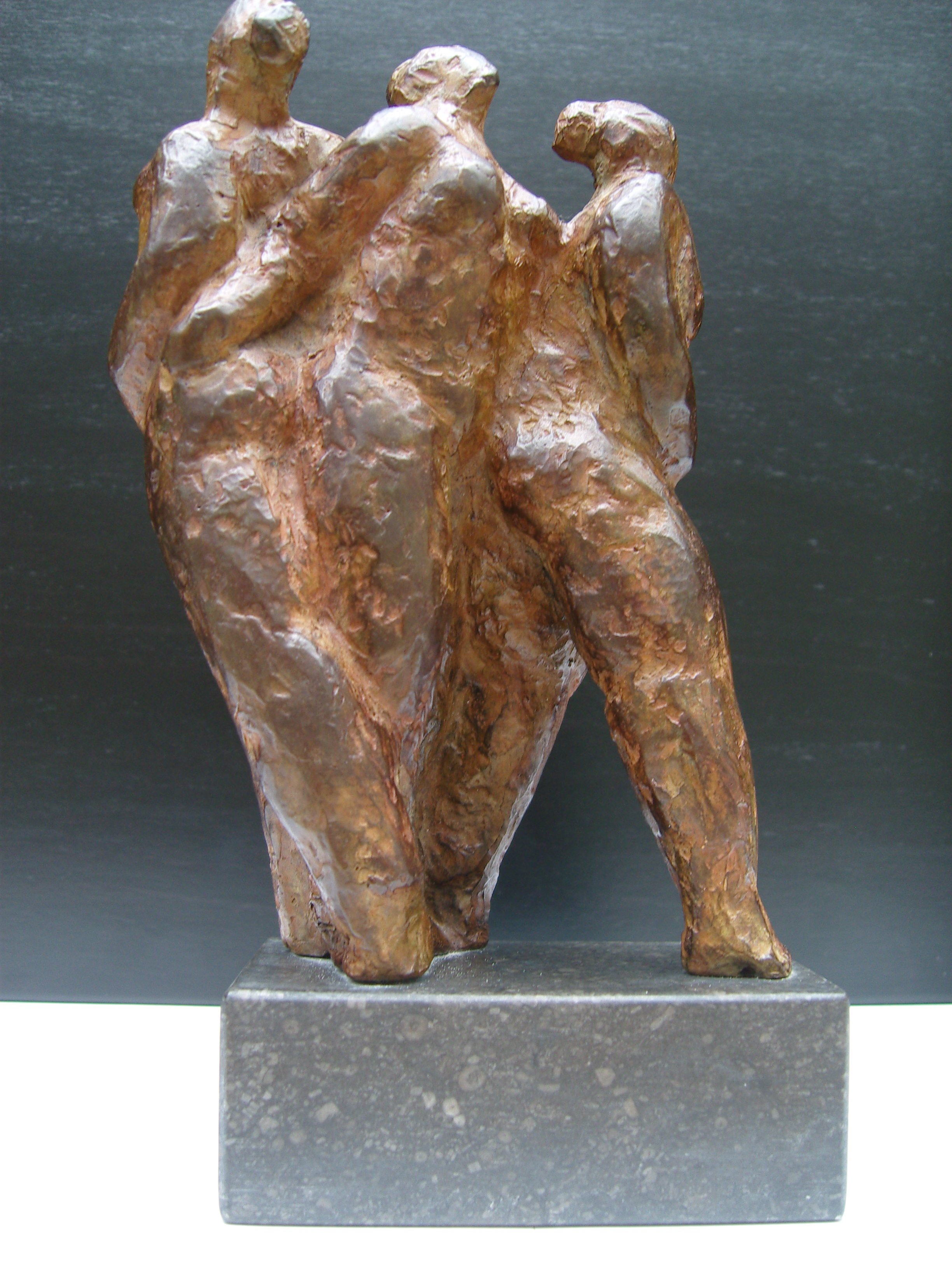 Brons (Onbekend) - Beeldengroep drie naakte dames kopen? Bied vanaf 300!