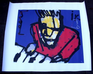 Herman Brood - Zeefdruk op linnen: "Ik" kopen? Bied vanaf 599!