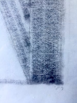 Henk de Looper - "Compositie met Driehoek" - Tekening, Ingelijst kopen? Bied vanaf 65!