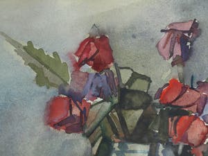 Jan Engelman - Aquarel , Bloemstilleven – gesigneerd & ingelijst – ca 1980 kopen? Bied vanaf 100!