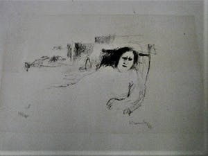 Metten Koornstra - Grote litho - 'eindelijk vakantie!' - 1966 potloodgesigneerd kopen? Bied vanaf 1!
