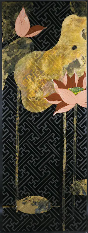 Niet of onleesbaar gesigneerd - Vier beschilderde decoratieve Chinese (lak)wandpanelen kopen? Bied vanaf 1!