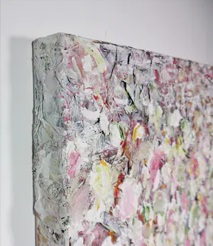 Helen Nieuwendijk - Schilderij met reliëf, Zomer veld kopen? Bied vanaf 50!