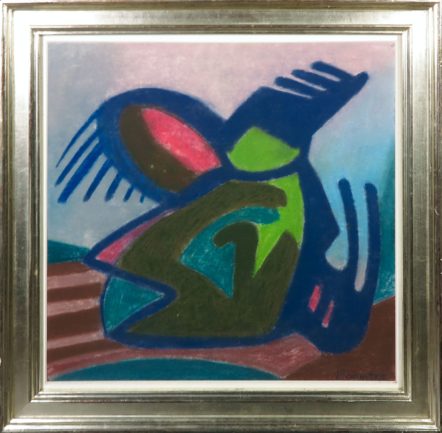 Klaas Boonstra - Pastel, Figuur - Ingelijst verkocht voor € 200!