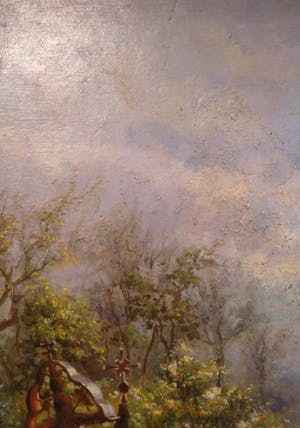 Niet of onleesbaar gesigneerd - Moeder met kinderen in de tuin - post-impressionisme kopen? Bied vanaf 1!