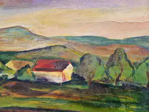 Toon Hermans - Bijzonder! in 1968 geschilderd olieverf "Limburgs landschap" - gesigneerd kopen? Bied vanaf 340!