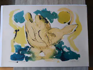 Nic Jonk - Zeefdruk, Geliefden kopen? Bied vanaf 35!