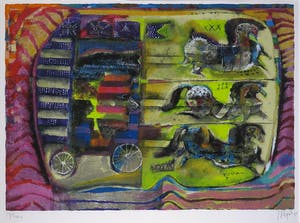 Astrid Engels - Zeefdruk, Zonder titel - Ingelijst kopen? Bied vanaf 1!