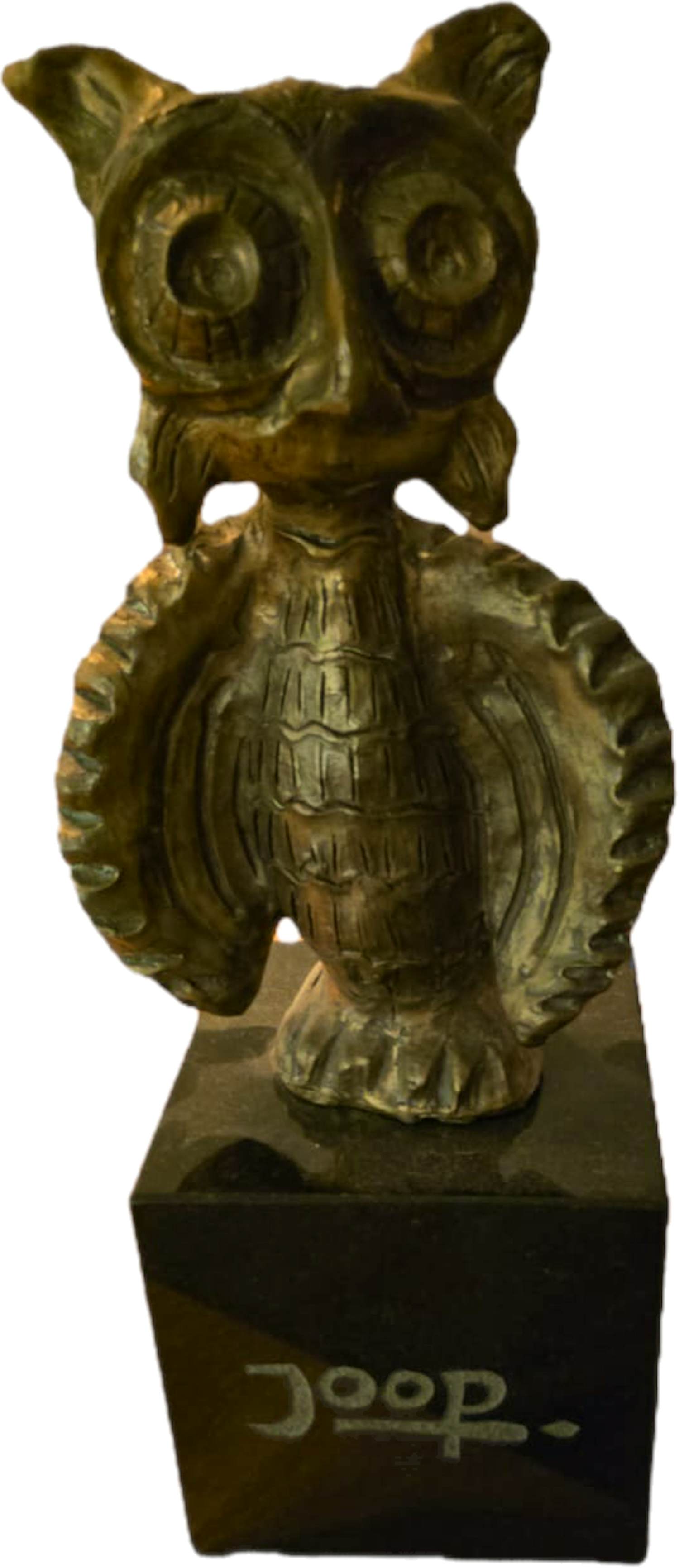 Joop van der Wal - Bronzen uiltje kopen? Bied vanaf 150!