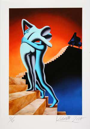 Mark Kostabi - Kleurengiclee ASCENDANCE Handgesigneerd. verkocht voor € 75!