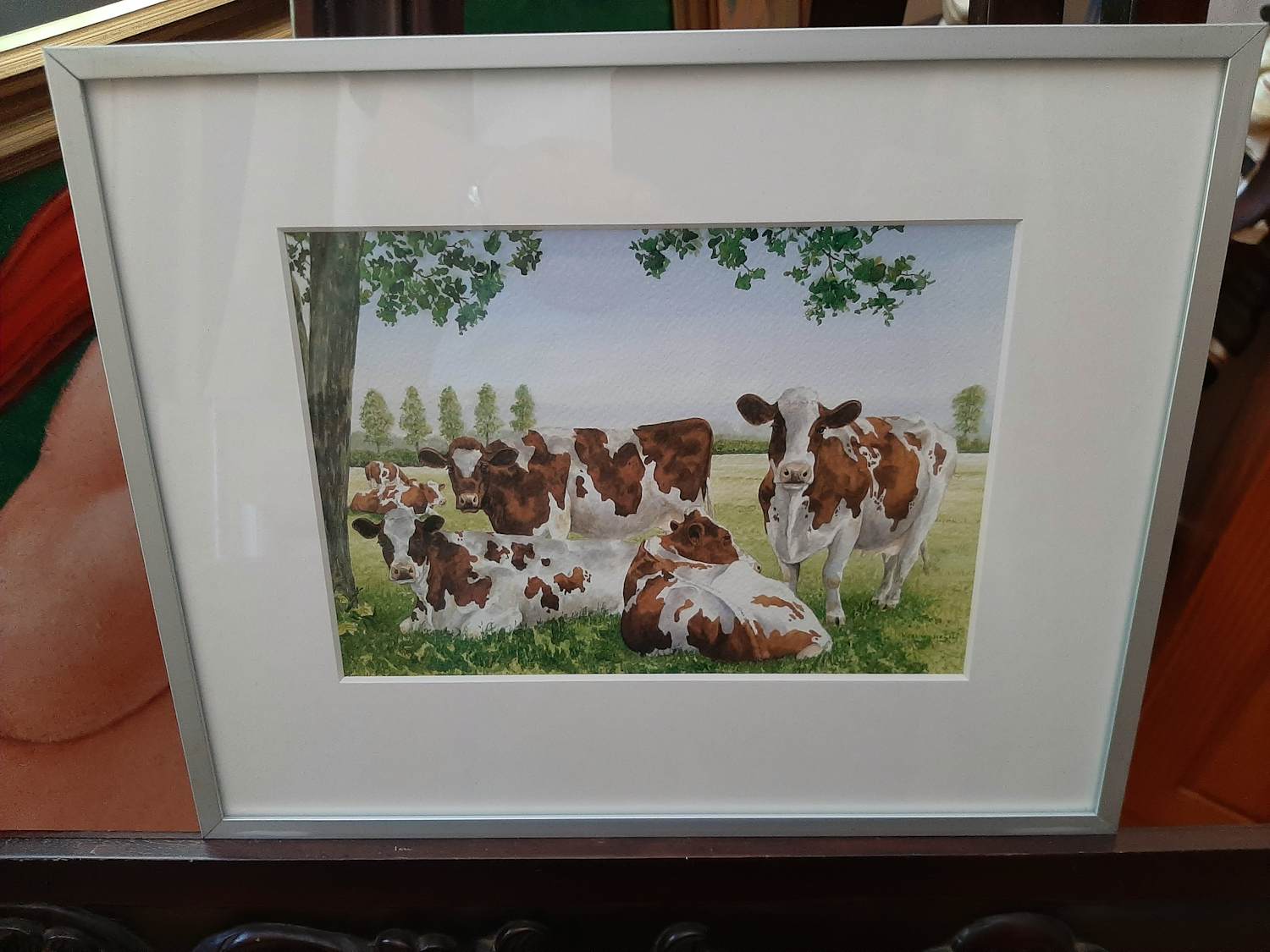 Wiebe A van der Zee - Zeefdruk, Koeien verkocht voor € 40!