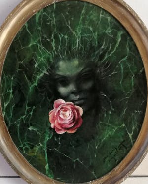 Jean Denis Maillart - Visage aux fleurs kopen? Bied vanaf 140!