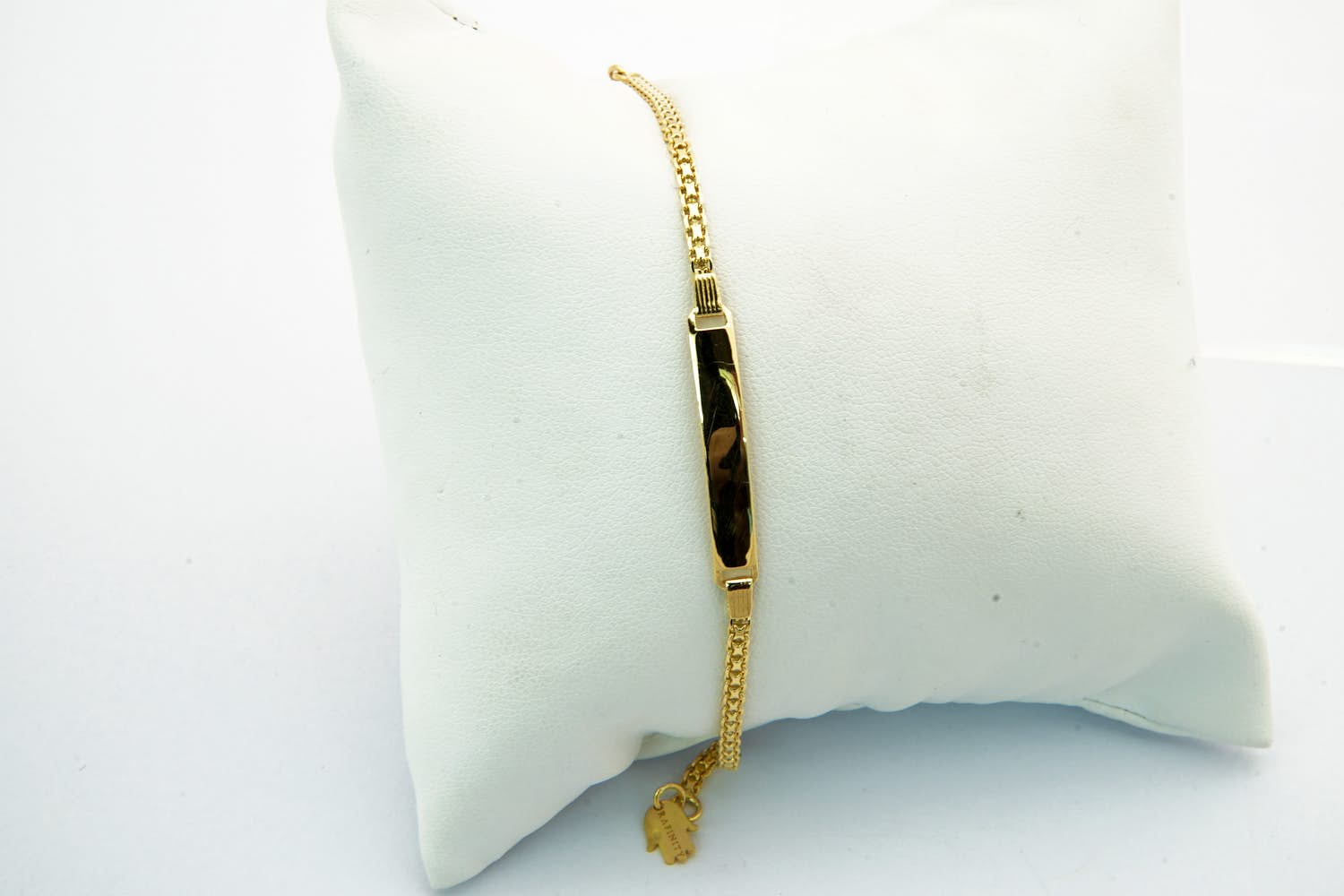 14 - Fijn 18 karaats geel-gouden plaatarmbandje - kinder model - gekeurd kopen? Bied vanaf 140!