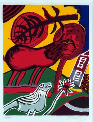 Corneille - Kleurenzeefdruk Chat vigile kopen? Bied vanaf 210!