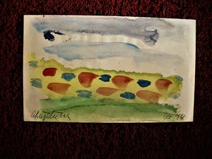 Gerard Schaperkotter - 1994 - Lyrisch Abstract Aquarel "Hollands landschap" gesigneerd kopen? Bied vanaf 32!