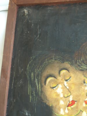 Niet of onleesbaar gesigneerd - Gesigneerd W.J.J. , Gouache – GROOT – 103 x 73 cm kopen? Bied vanaf 1!