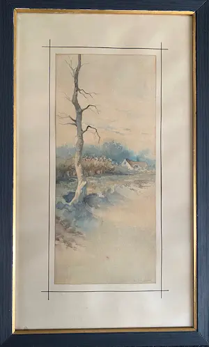 Willem Nicolaas van Dranen - 2 landschappen kopen? Bied vanaf 80!