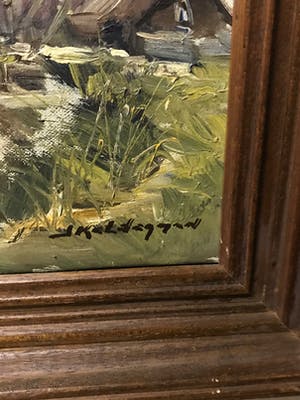 Jan Kelderman - Hollands Polder landschap met Molen en Dorpsgezicht met Kerkje kopen? Bied vanaf 50!