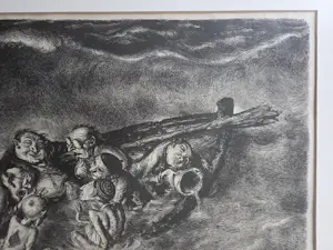 Andreas Paul Weber - Overleg in de boot. Spotprent. kopen? Bied vanaf 99!
