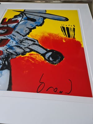 Herman Brood - Bluf - gesigneerd - ingelijst - EA - groot kopen? Bied vanaf 600!