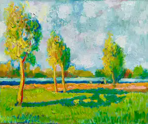 Toon Hermans - Haarlemmermeerpolder, olieverf op doek (netjes ingelijst) verkauft für € 1995!
