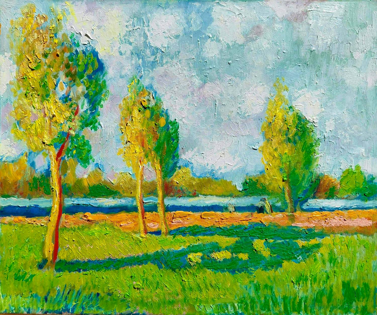 Toon Hermans - Haarlemmermeerpolder, olieverf op doek (netjes ingelijst) kopen? Bied vanaf 1495!
