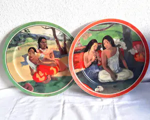 AcheterPorzellanfabrik W. Goebel - 2 Wandteller Artis Orbis Paul Gauguin Arearea und Deux Tahitiennes 90er Jahre? Enchérissez de 58!