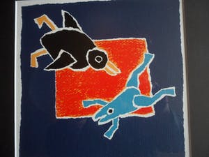 Hans Innemee - Zeefdruk. Titel. "Kwaak, kwaak". kopen? Bied vanaf 50!