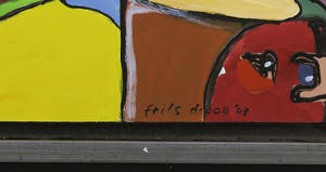 Frits Droog - Acryl op paneel, Moderne compositie - Ingelijst kopen? Bied vanaf 100!