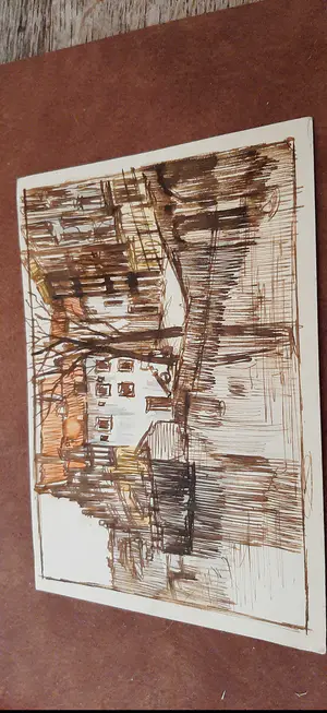 Jan Korthals - Briefkaart met originele tekening kopen? Bied vanaf 25!