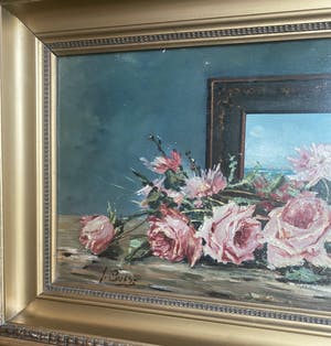 Niet of onleesbaar gesigneerd - Europese school - stilleven en bloemen kopen? Bied vanaf 1!