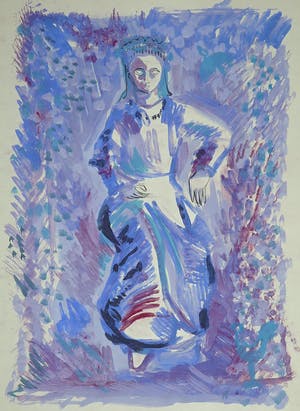 Joe Wols - Aquarel op papier, Vrouw kopen? Bied vanaf 1!