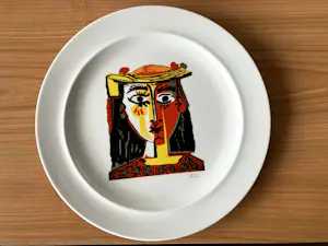 Pablo Picasso - Prachtige gesigneerde Picasso schaal 30 cm doorsnede. kopen? Bied vanaf 25!