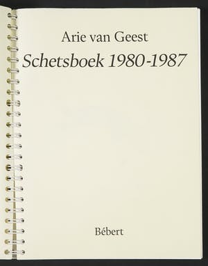 Arie van Geest - Schetsboek 1986 - 1987 (oplage) met originele omslag kopen? Bied vanaf 70!
