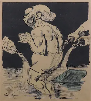Niet of onleesbaar gesigneerd - Litho, Zonder titel - Ingelijst kopen? Bied vanaf 1!