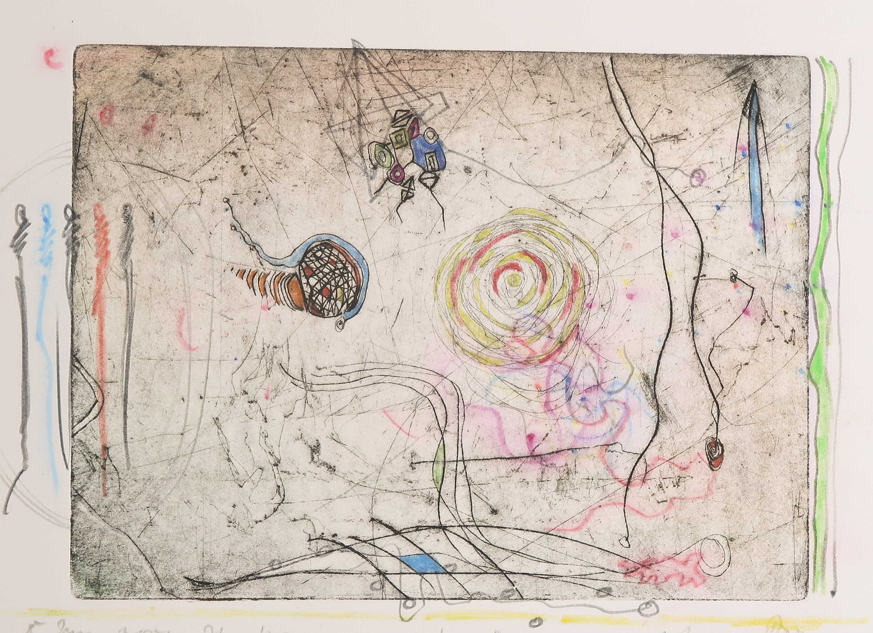 Ad Arma - Handgekleurde ets, Zonder titel kopen? Bied vanaf 1!