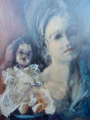 Niet of onleesbaar gesigneerd - schilderij,Hollandse/ Belgische school,20 e eeuw/110x140cm kopen? Bied vanaf 10!