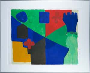 Cees Dolk - Zeefdruk, Tulpen & Zo 4 - Ingelijst verkocht voor € 1!