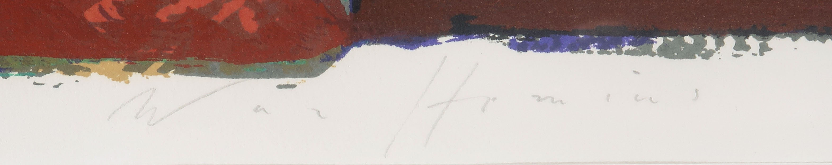 Piet Warffemius - Zeefdruk, Road to Singapore - Ingelijst kopen? Bied vanaf 40!