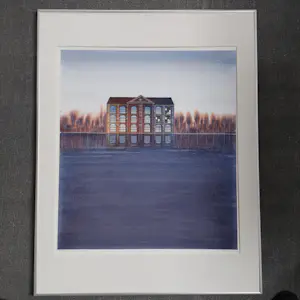 Willem de Vries - Fabriekspand bij avondlicht -aquarel- kopen? Bied vanaf 1!