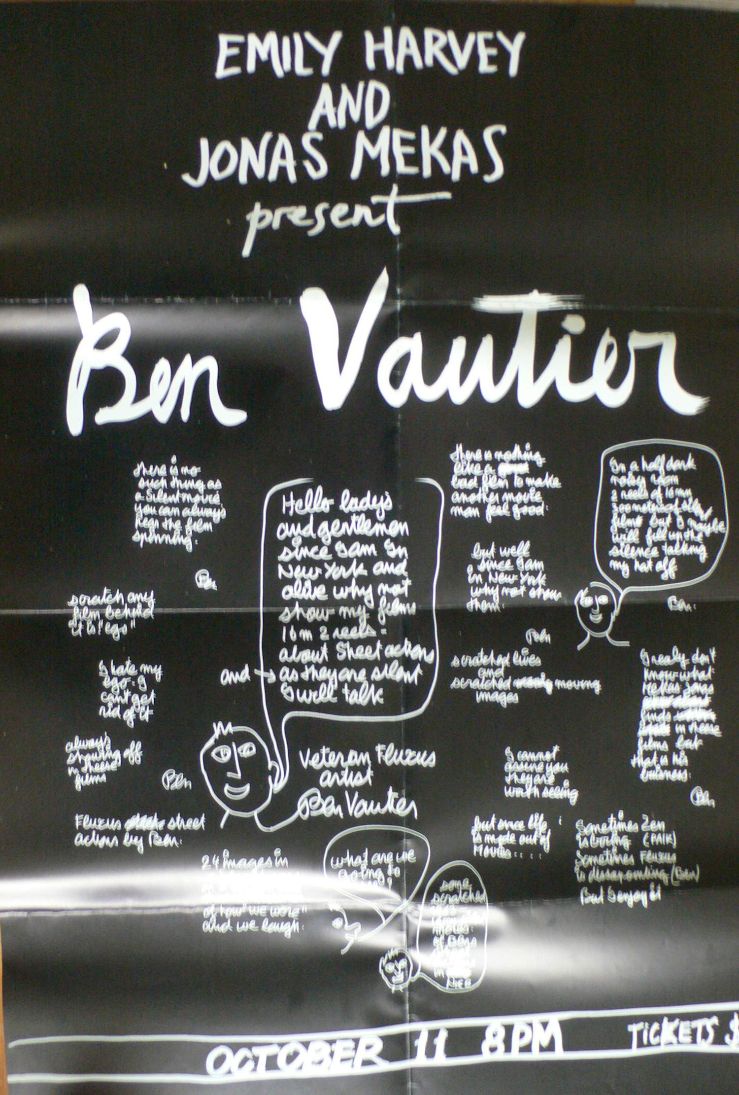 Benjamin Vautier - 3 boeken en een zeldzame tentoonstellingsposter verkocht voor € 1!