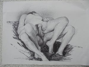 Aat Veldhoen - Erotische scène - rotagravure - 1964 kopen? Bied vanaf 1!