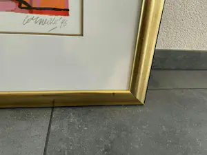 Corneille - Zeefdruk EAIX/XL - Vrouw met vogel - Ingelijst kopen? Bied vanaf 200!