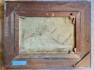 Frans Hoos - Landschap met schuur en praam kopen? Bied vanaf 50!