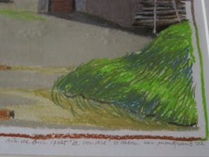 Erna van Mondfrans - Groot Pastel "Na de bui - Frankrijk " gesigneerd kopen? Bied vanaf 10!