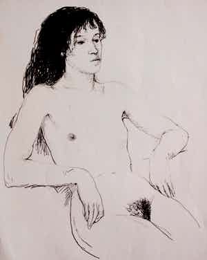 Aat Veldhoen - Rotaprint - Naakte dame verkocht voor € 75!